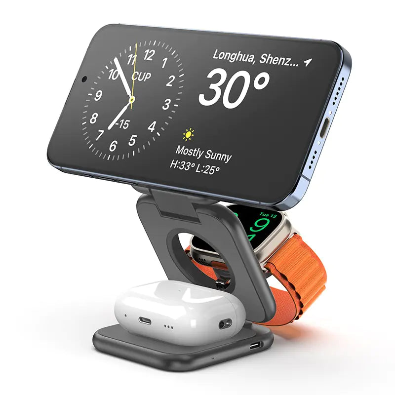 3-in-1 Folding Magnetic Wireless Charger