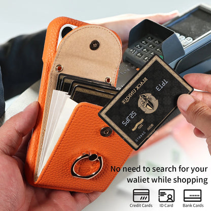 PU Leather Case for IPhone16e 16promax 16plus 15promax 15plus 14promax 14plus 13promax 13mini Crossbody ring holder Phone Case